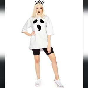 NWT- Tipsy Elves, Sequined Ghost Costume Dress, White -Size XS - MSRP $$69.95